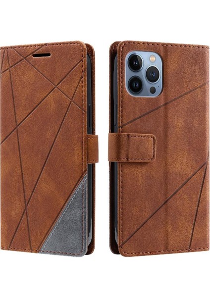 IPhone 14 Için Kılıf Pro Max Kart Tutucu Kickstand Darbeye Cüzdan Flip Pu (Yurt Dışından)