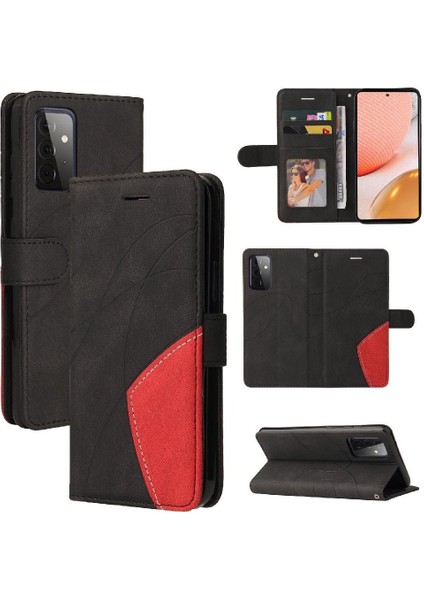 Kart Yuvası ile Samsung Galaxy A72 Pu Deri Flip Folio Kılıf (Yurt Dışından)