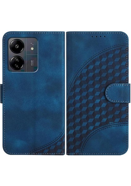 Xiaomi Redmi Için Kılıf Redmi Manyetik Kart Tutucu Geometrik Desen Pu Flip (Yurt Dışından)