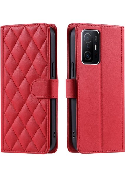 Telefon Kılıfı Için Xiaomi 11T/11T Pro Manyetik Kapak Folio Cüzdan El Kayışı (Yurt Dışından)