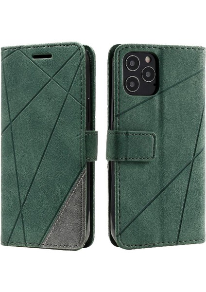 IPhone 12 Için Kılıf Pro Max Kart Tutucu Kickstand Cüzdan Flip Folio Pu (Yurt Dışından)