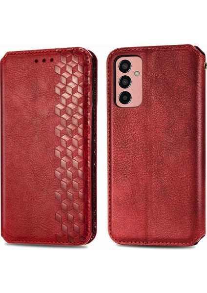 Samsung Galaxy M13 4g Zarif Iş Deri Kılıf Kapak Çevirin (Yurt Dışından)