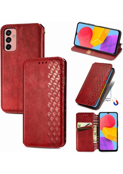 Samsung Galaxy M13 4g Zarif Iş Deri Kılıf Kapak Çevirin (Yurt Dışından) modelleri