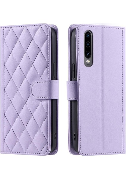 Huawei P30 Kart Yuvaları Tutucu Kafes Flip Folio Cüzdan Için Telefon Kılıfı (Yurt Dışından)