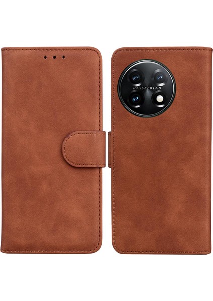 Oneplus 11 Için Flip Case Premium Pu Deri Kart Yuvası Manyetik Standı Tutucu (Yurt Dışından)
