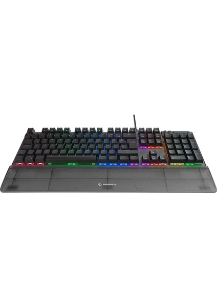 Carbon Mekanik Rgb Q Bilek Destekli Red Switch Gaming Oyuncu Klavye