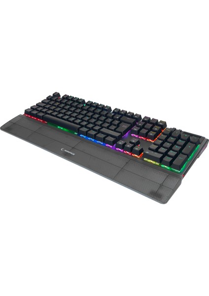 Carbon Mekanik Rgb Q Bilek Destekli Red Switch Gaming Oyuncu Klavye