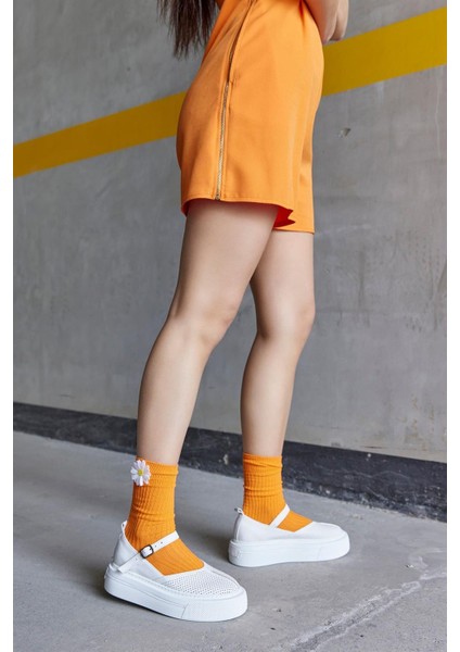 Inesa Beyaz Hakiki Deri Kalın Tabanlı Spor Sandalet modelleri