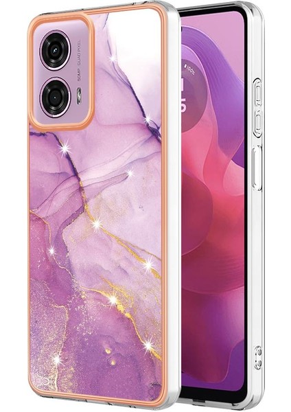 Motorola Moto G24 4G/G04 4g Ince Tpu Mermer Desen Koruma (Yurt Dışından)