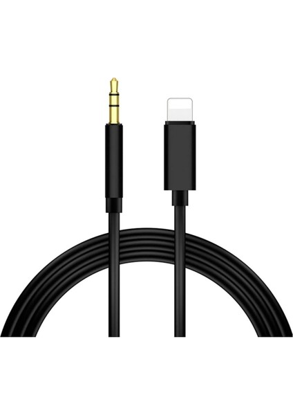 iPhone Uyumlu Aux Kablosu Lightning To 3.5mm Jack Çevirici Dönüştürücü Tak Çalıştır.