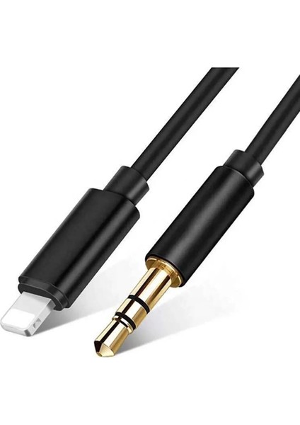 iPhone Uyumlu Aux Kablosu Lightning To 3.5mm Jack Çevirici Dönüştürücü Tak Çalıştır.