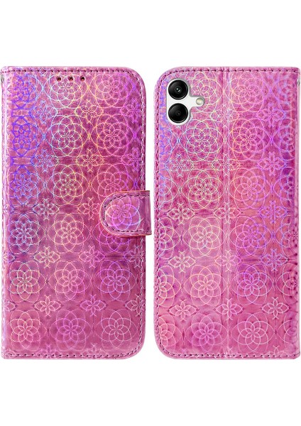 Samsung Galaxy M04 Premium Pu Deri Standı Tutucu Glitter Cüzdan (Yurt Dışından)