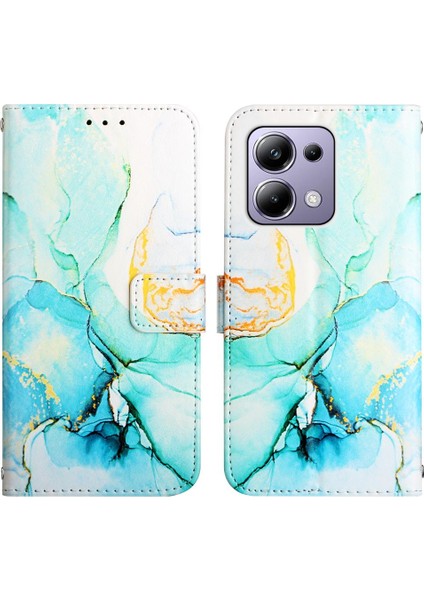 Xiaomi Redmi Için Not 13 Pro 4g Cüzdan Kickstand Pu Deri Mermer (Yurt Dışından)