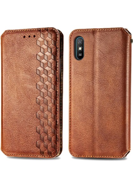 Xıaomı Redmi 9A Deri Kılıf Zarif Iş Cüzdan Fonksiyonu (Yurt Dışından)