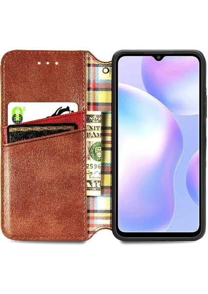 Xıaomı Redmi 9A Deri Kılıf Zarif Iş Cüzdan Fonksiyonu (Yurt Dışından)