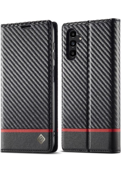 Samsung Galaxy A35 5g Deri Folio Flip Case Manyetik Karbon (Yurt Dışından) fırsatları