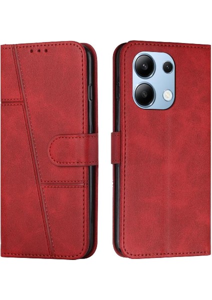 Xiaomi Redmi Için Not 13 4g Yan Toka Pu Deri Darbeye Çevir (Yurt Dışından)