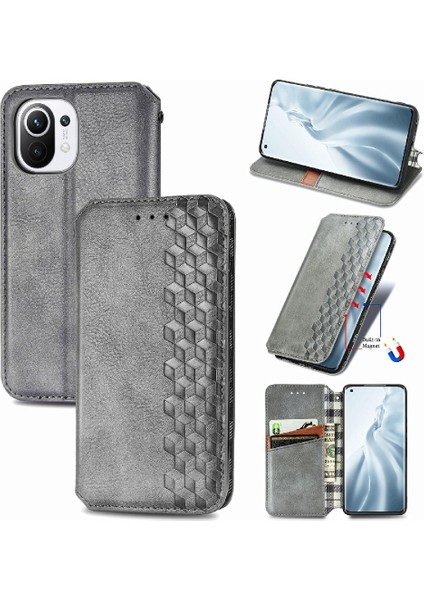 Xıaomı 11 Için Kılıf Kapak Çevirin Kılıf Cüzdan Fonksiyonu Moda Tasarımı (Yurt Dışından)