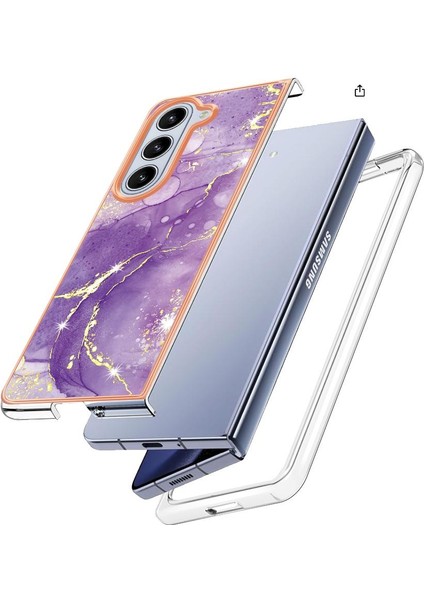 Samsung Galaxy Z Için Kılıf Fold 5 Yumuşak Tampon Mermer Desen Ince Tpu (Yurt Dışından)