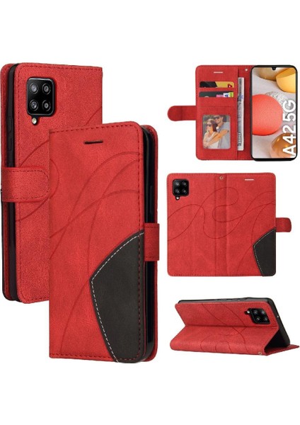 Kart Yuvası Standı ile Samsung Galaxy Case 5g Için Kılıf Pu Deri Flip Folio (Yurt Dışından)