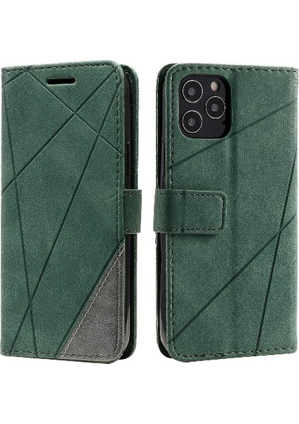 IPhone 12 Için Kılıf Pro Manyetik Cüzdan Flip Folio Kart Tutucu Kickstand Pu (Yurt Dışından)