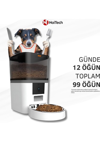 Pet Feeder 1080P Ayarlanabilir Kameralı- Wifili- Kedi Köpek Akıllı Mama Kabı