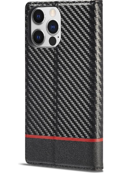 Kart Tutucu Kickstand Manyetik Karbon Fiber ile iphone 15 Pro Için Kılıf (Yurt Dışından) fiyatları