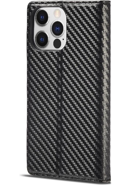 Kart Tutucu Kickstand Manyetik Karbon Fiber ile iphone 15 Pro Için Kılıf (Yurt Dışından) fırsatları