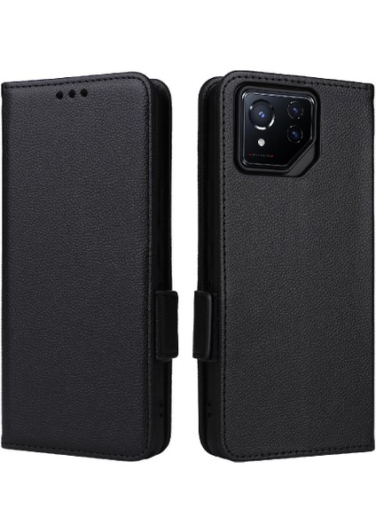 Asus Rog Telefon 8 Pu Deri Yan Toka Cüzdan Manyetik Kart (Yurt Dışından)