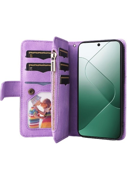 Xiaomi 14 Fermuar Cüzdan Tarzı Kickstand Koruyucu Iki Renkli (Yurt Dışından) fırsatları