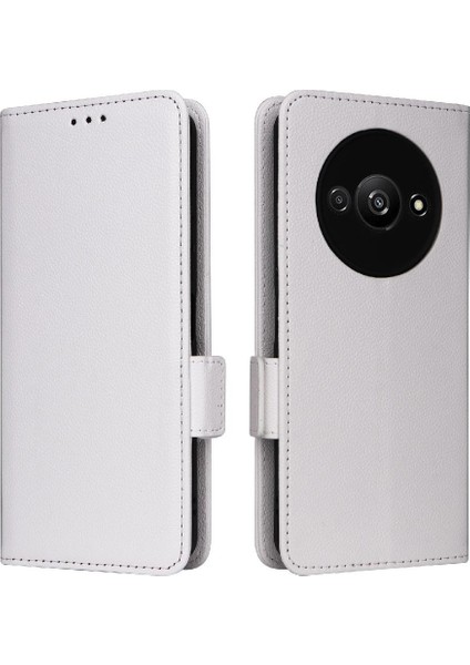 Xiaomi Redmi A3 Cüzdan Için Kılıf Yan Toka Pu Deri Manyetik Kart Yuvaları (Yurt Dışından)
