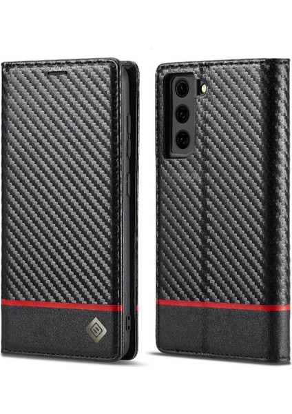 Samsung Galaxy S21 Manyetik Karbon Fiber Tam Koruma Için Kılıf (Yurt Dışından)
