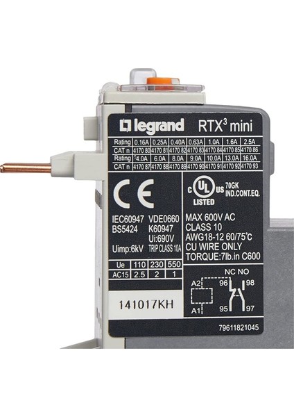 Ctx³ 3p Mini Kontaktör Için Termik Röle 1na+1nk 9A 417090 fiyatları