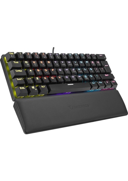 Ally K11 Siyah Rainbow Q Bilek Destekli Red Switch Gaming Oyuncu Klavye