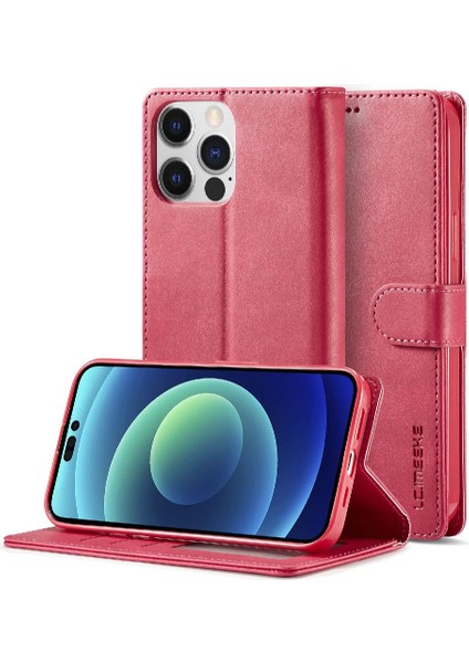 Iphone 14 Için Kılıf Pro Buzağı Doku Yatay Çevir Deri Kılıf Kartı (Yurt Dışından)