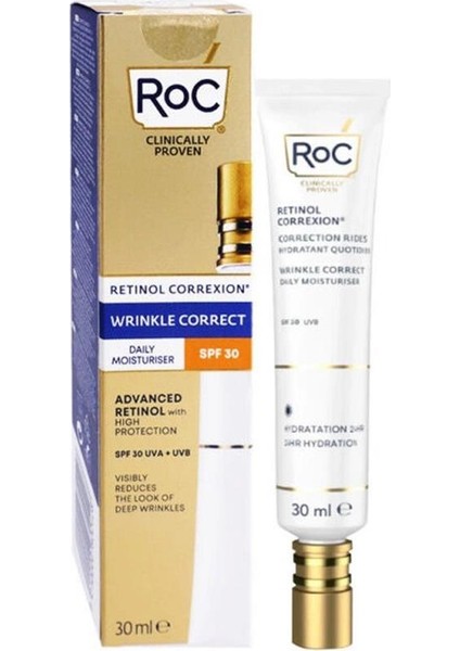 Retinol Correxion Wrinkle Correct Daily Moisturiser Gündüz Kremi Spf30 30ml