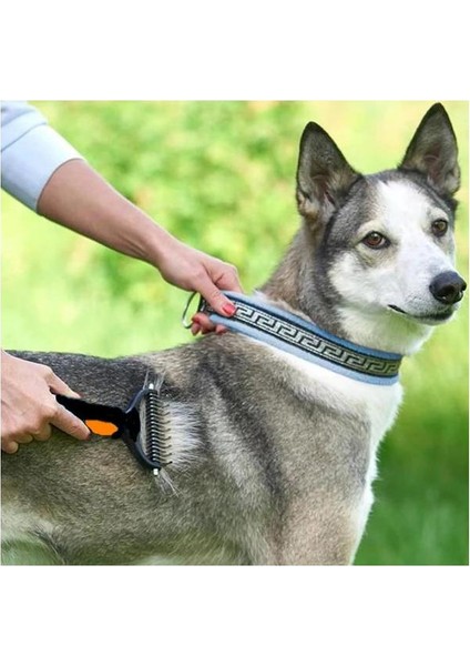 Professional Çift Taraflı Tüy Kıtık Açıcı Köpek Tarağı 17 cm