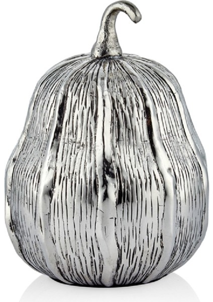 Creases Antik Gümüş Büyük Armut Dekor 16X23 cm