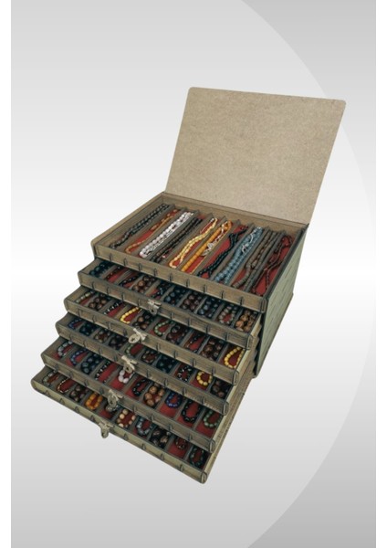 Kişiye Özel Ahşap Tesbih Koleksiyon Kutusu Hediyelik Özel Isim Yazılı Tespih Kutusu 60 Tesbihlik