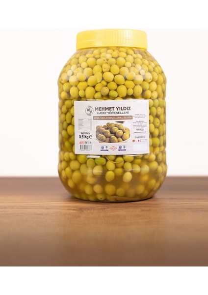 Yeşil Tatlanmış Halhali Zeytin 3.5 kg