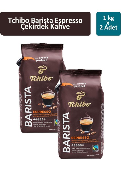 Barista Espresso Çekirdek Kahve 1000 gr x 2 Adet