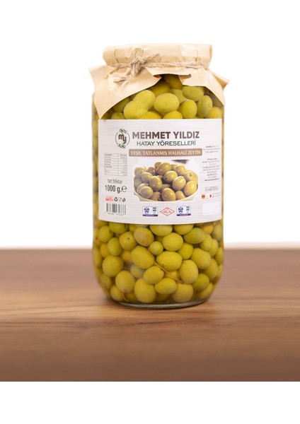 Yeşil Tatlanmış Halhali Zeytin 1000 gr