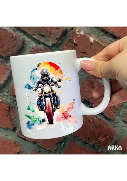 Size Özel Çılgın Motorcu Seramik Baskılı Kupa Bardaklar fiyatları