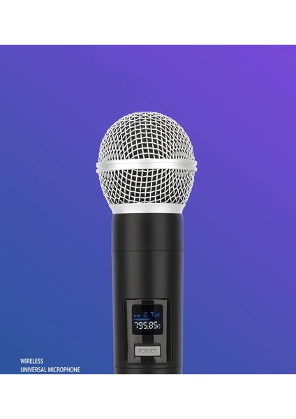 Coverzone Kablosuz Karaoke Mikrofonu 6.35mm Amfi Hoparlör İçin 600 Hz ila 800 KHz Çok Amaçlı Tak ve Çalıştır Kablosuz Mikrofon Dış Mekan İçin WN06