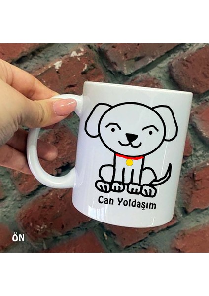 Size Özel Can Yoldaşım Köpeğim Seramik Baskılı Kupa Bardaklar