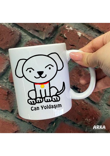 Size Özel Can Yoldaşım Köpeğim Seramik Baskılı Kupa Bardaklar