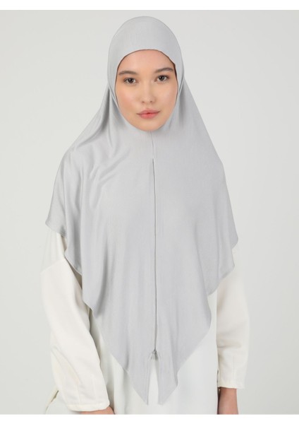 Fermuarlı Viskon Hijab