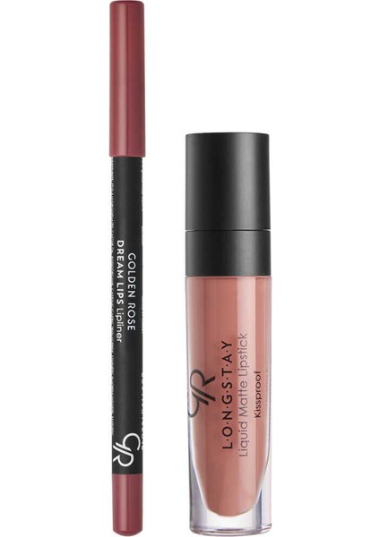Matte Lip Kit - Warm Sable - Likit Mat Ruj & Dudak Kalemi - 8691190433420
