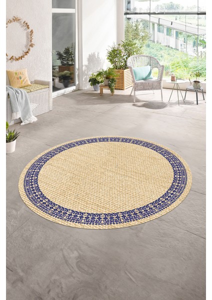Dijital Kaymaz Yıkanabilir Jüt-Hasır Desen Yuvarlak Yolluk Mutfak Salon Halısı, N-Y-Jüt-09-Renkli, indirimleri