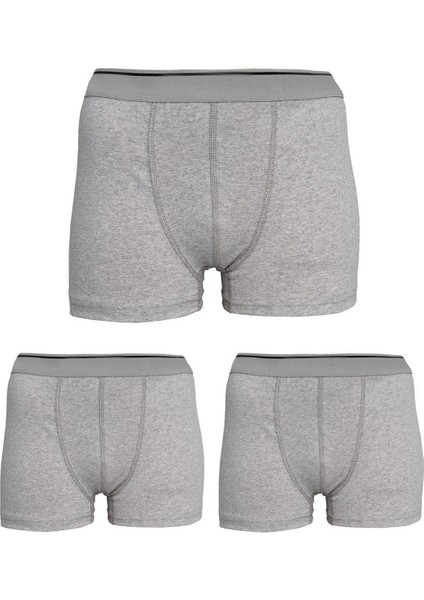 Belifanti Collection Erkek Pamuklu 6'lı Gri Sporcu Atlet ve 6'lı Gri Boxer 12 Parça Set